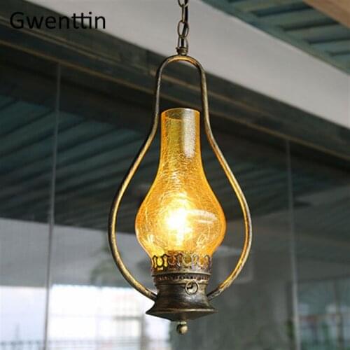 Retro Kerosene Pendant Lights Hanglamp for Dining Room Bedroom Home Decor Hanglamp Led Light Fixtures Loft Industrial Luminarias