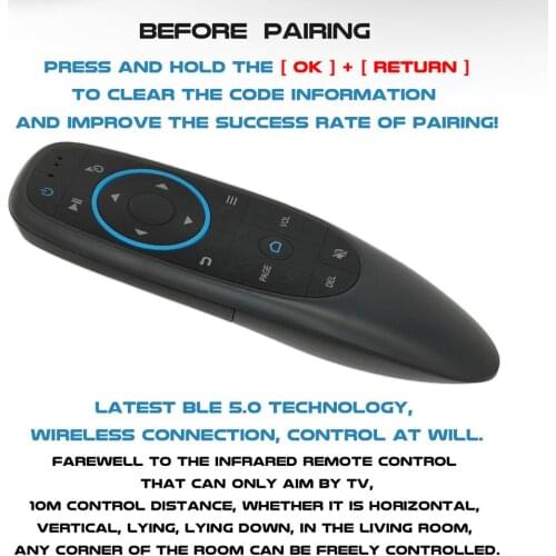 Classic Texture Laptops Desktops Products Devices Wireless 5.0 Air Mouse 6-Axis Gyroscope 17 Keys Smart Remote