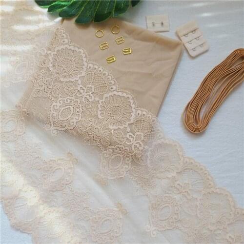 Semi-finished Handmade Underwear Metal Shoulder Button Fabric Lace Accessories Set