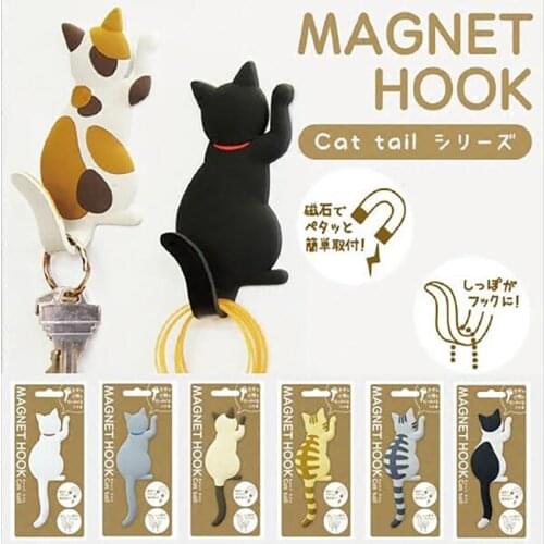 Cartoon Fridge Magnets Sticker Lovely Cat Silicone Fridge Magnets Whiteboard Sticker Home Magnets Refrigerators Decoration Hook