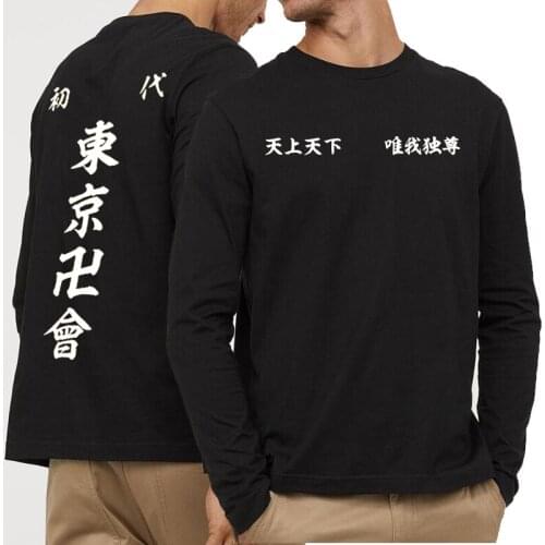 Mens t shirts Spring and Autumn Tokyo Revengers streetwear 90s shirt cartoon tshirts oversized t shirt graphic men clothing