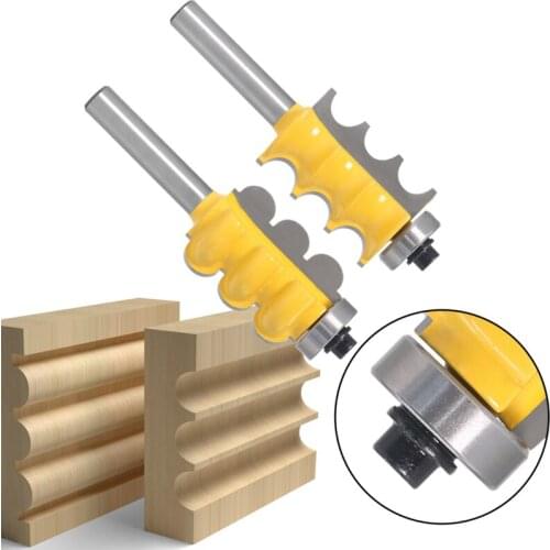 12.7mm Shank Router Bit Set Woodworking Groove Cutters Tungsten Alloy Wood Tenon Milling Cutter Bits Woodworking cutter Tools