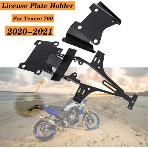 NEW Motorcycle Accessories For Yamaha Tenere 700 Tenere700 2020 2021 License Number Plate Holder Mount Bracket