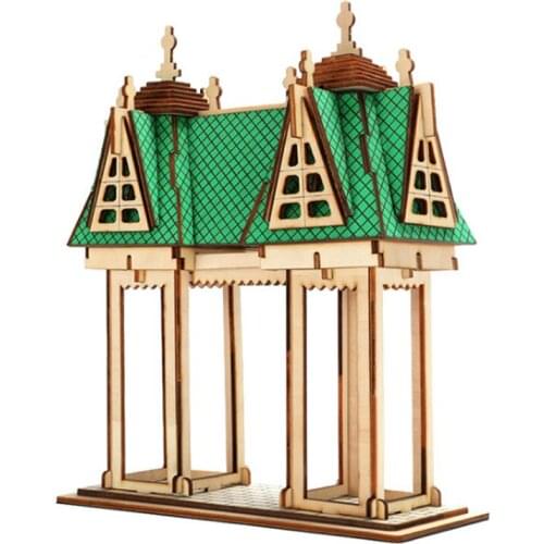 Russian Pavilion 3D Jigsaw Puzzle Buildings Architecture Wood Puzzle Educational DIY Toys For Children Adult Gift Present