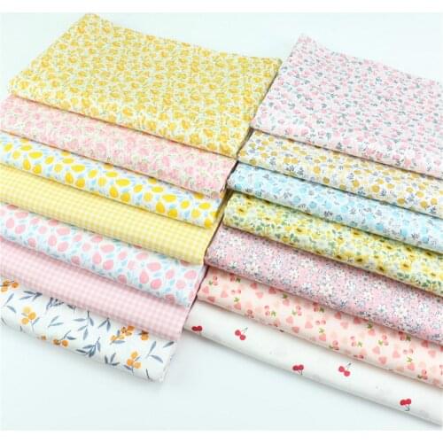 160x50cm Beautiful Small Floral Pure Cotton Sewing Fabric Making Girls' Dress Pajamas Homewear Printed Cloth