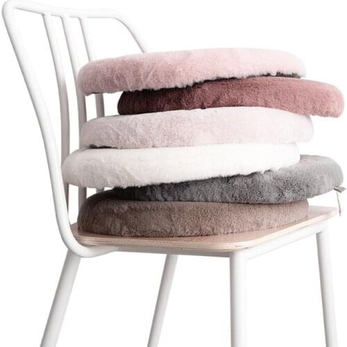 Nordic Style Thick Rabbit Hare Velvet Girl Heart Memory Cotton Restaurant Living Room Student Winter Warm Seat Cushion