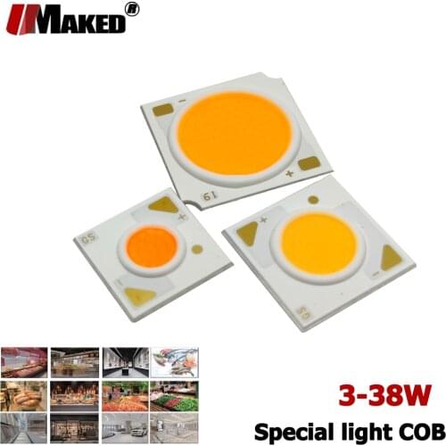 Specail Color LED COB 3-12W 15-25W 20-38W Ra95 36V 130LM/W 1313 1507 1919 For Meat Fruit Bread Jewelry Vegetables Light Source