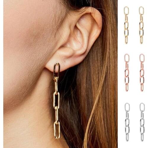 Exaggerated Style Drop Earrings Chain Individuation Dangle Earrings For Women Bar Party Charm Ear Jewelry
