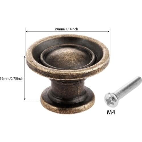 1pc Antique Bronze Pull Knob 29*19mm Pull Handle Kitchen Cabinet Hardware Drawer Pulls Handles Cabinet Door Knob