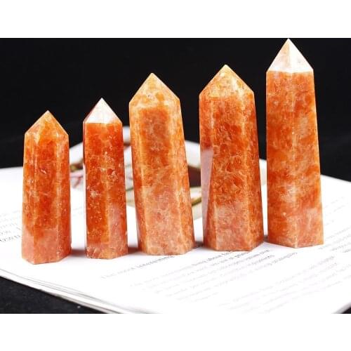 1PC Natural Crystal Column Obelisk Point Healing Wand Energy Reiki Chakra Stones Healing Crystals Specimen Home Decoration Craft