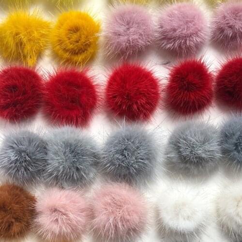 100pcs Fluffy Soft Pompoms Round Disc Buckle Craft Multi-color Home Decorations Childrens Toys DIY Supplies Accessories 2.5-3cm