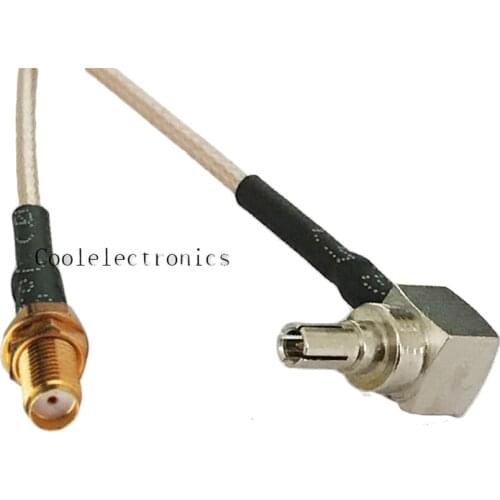 50pcs RG178 Cable SMA Female Jack to Right Angle CRC9 Adapter Connector RF Coax Pigtail Cable 10/15/20/30cm