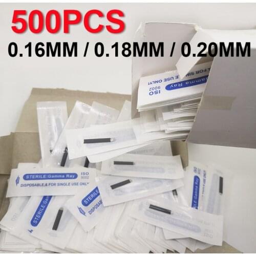 500PCS 0.16MM/0.2MM Microblading Needle Blade Flex U 12 14 16 18 21 F Pin Eyebrow Curved Shape Blade Permanent Makeup Manual Pen