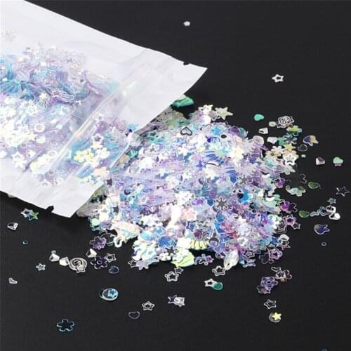 97QE Mixed PET Glitter Sequins Crystal Epoxy Resin Mold Filling Filler DIY Nail Art Stickers Decor