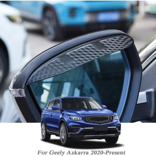 Car Rearview Mirror Rain Eyebrow Auto Shield Snow Guard Sun Side Visor Shade Protector For Geely Azkarra 2020-Present Sticker