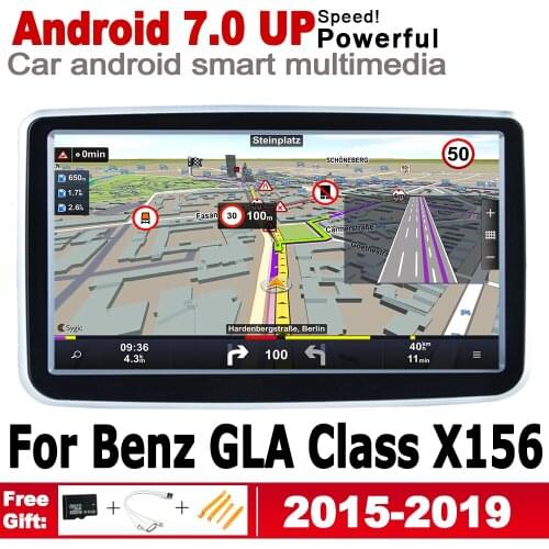 IPS Android car multimedia player gps navigation For Mercedes Benz GLA Class X156 2015~2019 NTG original style HD screen WiFi BT