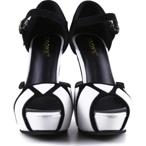 2021 Summer Sexy Women High Heels Sandals 11.5cm Fashion Stripper Shoes Ankle Strap Party Pumps Shoes Women Platform Sandals