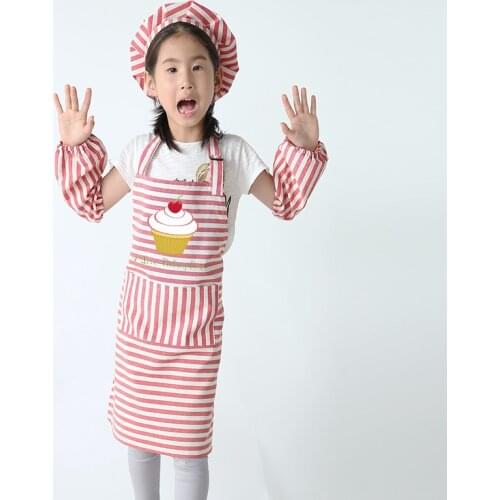 Childrens Apron Flower Shop Cake Shop Baking Restaurant Eating Adjustable Halter Sleeveless Apron Printing
