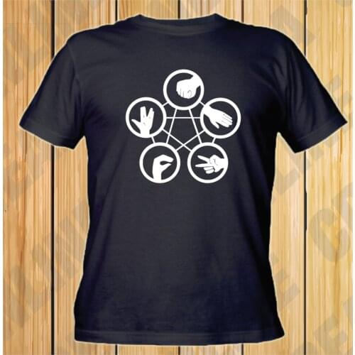 Tshirt Sasso Carta Forbici Lizard Spock Sheldon Cooper The Big Bang Theory T-shirt Harajuku Tops Fashion Classic Unique Tees