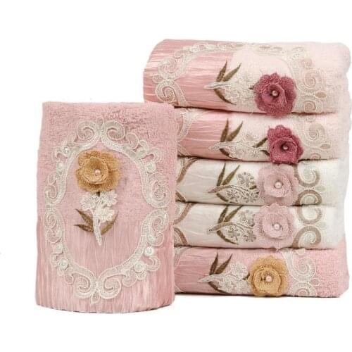 3d Aplikli Nergis Cotton 3'lü Bath Towel
