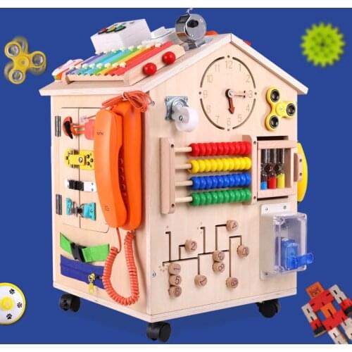 Montessori Toys Baby 0 12 Months Kids Learn Life Skills Training 2 Years Wooden Educational Gifts for Girls Boys Busyboard House