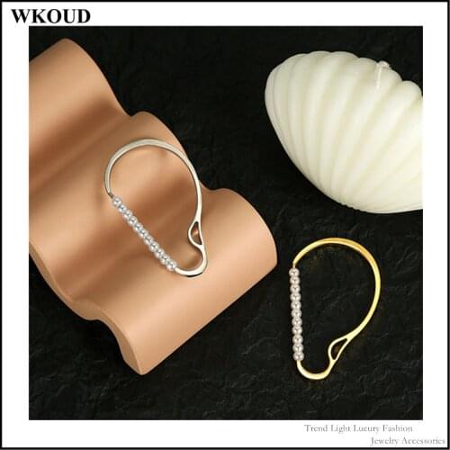 2021 French New Vintage Ins Hot Style Niche Designer Pearl Geometric Non-Pierced Ear Contour Fashion Ear Clip for Women Jewelry