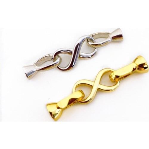 Copper Clasps 18K Gold plated DIY Pearls Jewelry Fittings Fastener Connector Clasps For DIY Gems Pearls Necklace Bracelet Clasp