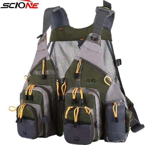 Outdoor Sport Fishing Vest Mens Multi-pocket Fishing Clothing Male Overalls Wear Photography Vests Brand Design Free Size Vest