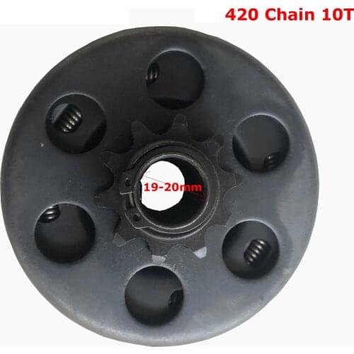 New Model Sprocket Go Kart Clutch 168F 10T 420 Chain 19mm for Go Kart Mini Bike Motorbike Parts