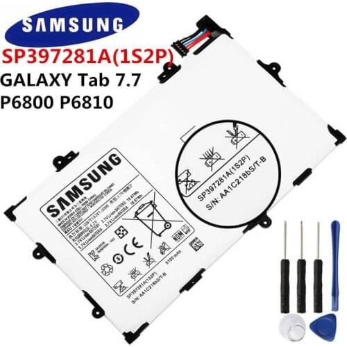 SAMSUNG Original Tablet Battery SP397281A(1S2P) For Samsung GALAXY Tab 7.7 P6800 P6810 GT-P6800 GT-P6810 SP397281A +Free Tools