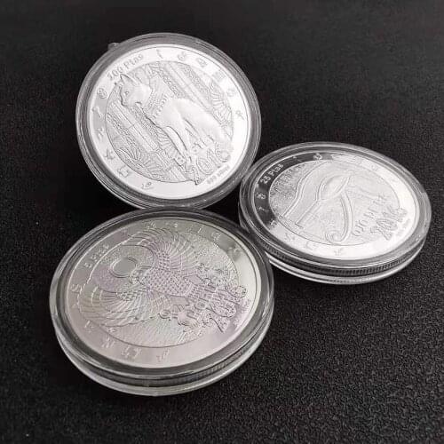 3PCs 2016 Egyptian Mythology Silver Plated Commemorative Coins