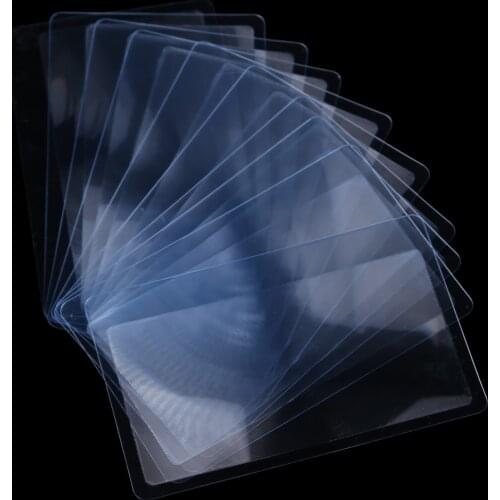 10 PCS Credit Card 3 X Transparent Magnifier Magnification Fresnel LENS Plastic Magnifying Glass For Reading Newspaper Book