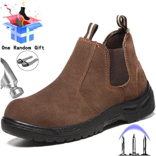 Construction Work Safety Boots Steel Toe Shoes Work Boots Men Indestructible Safety Shoes Men Winter Boots Male Industrial Shoes