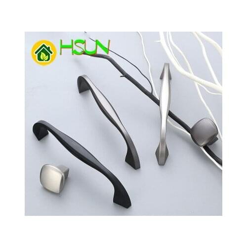 Zinc Alloy Handle Modern Concise Home Furnishing Wardrobe Drawer Cabinet Handle Furniture Hardware Parts Cabinet Door Handle