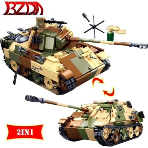 SEMBO WW2 Tank Blocks Military Tank Building Blocks WW2 Heavy Tanks Bricks Set Weapons Soldiers Models Kids DIY Toys for Kids