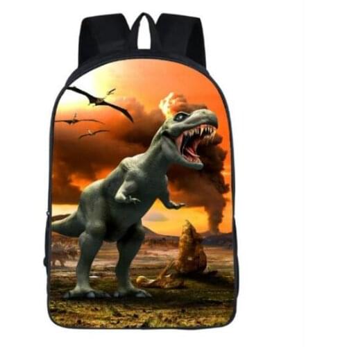 16inch Jurassic Dinosaur School Bags for Girls Indoraptor Velociraptor School Backpack Boys Kids Bookbag Children Travel Gift