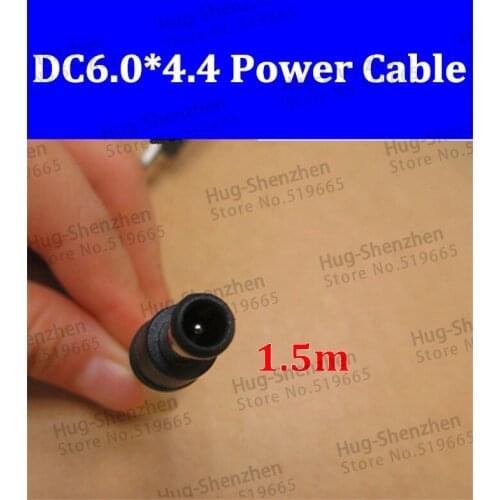 20PCS/LOT DC power cable DC6.0*4.4 connector with pin 18AWG 1.5M cable for sony laptop power cable