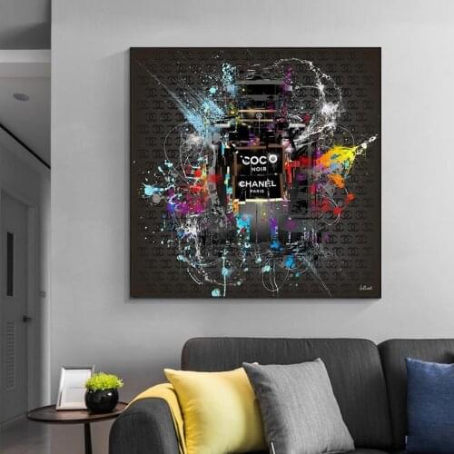 Modern Street Griffiti Art Canvas Painting Abstract Posters and Prints Wall Perfume Bottle Pictures for Living Room Home Decor