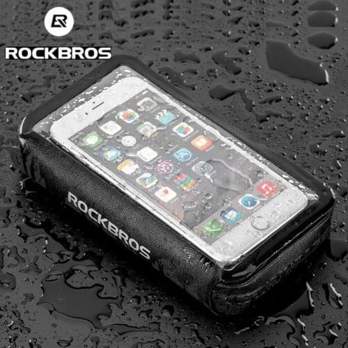 ROCKBROS Waterproof Bicycle Bags Wallet Card Case Change Key Bag Portable Bag Bright And Reflective Touch Screen Phone Case