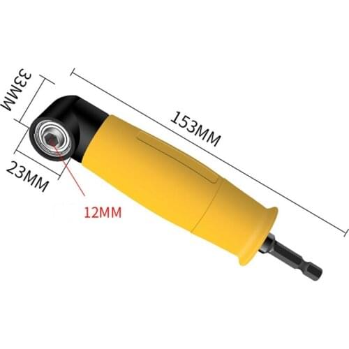 90 Degree Angle Extension Right Driver Drilling Shank Screwdriver Magnetic 1/4 Inch Hex Drill Bit Socket Holder Adaptor Sleeve