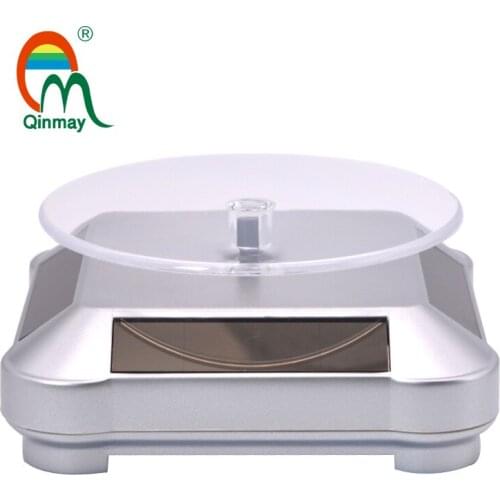 Solar or battery powered rotating display table baoding jewelry display table