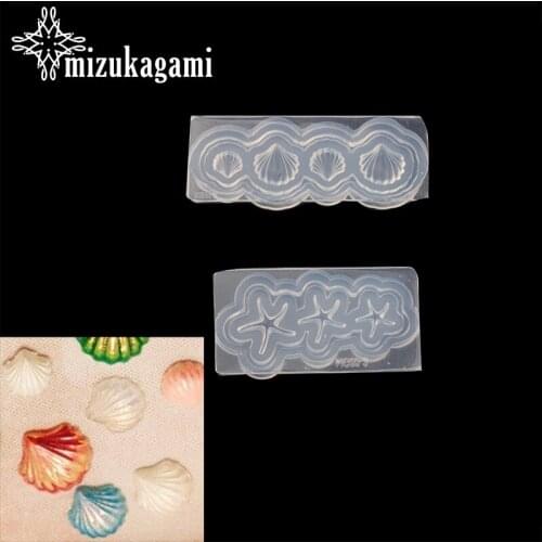 1pcs/lot UV Resin Jewelry Liquid Silicone Mold Shell Starfish Charms Pendant Silicone Resin Mold For Jewelry Nail Art Making