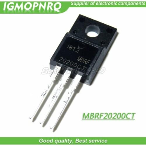 10pcs free shipping MBRF20200CT 20200CT MBRF20200 Schottky & Rectifiers 20A 200Vrrm 10A 0.89Vf TO-220F new original