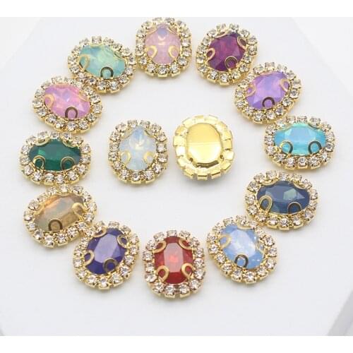 NEW 10Pcs/Lot 15*20mm Acrylic Gold Button for Colthing DIY Ribbon Beautiful Wedding Decoration Metal Accessories Supplies