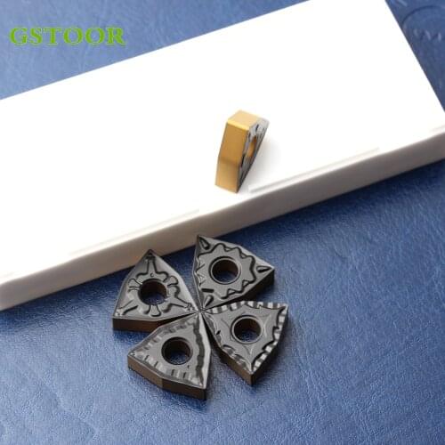 10pcs WNMG080404 WNMG080408 WNMG080412 CQ GS200 Carbide Inserts external turning tools CNC Lathe Turning cutter For steel