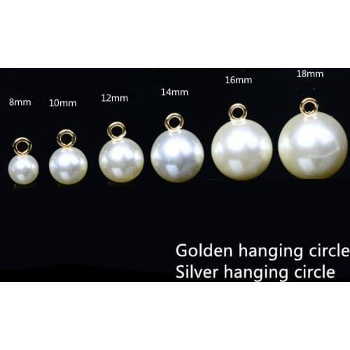 100pcs/lot ABS Imitation Pearl Beads DIY Bracelet Necklace Earrings Wedding Party Decoration Jewelry Findings Craft Accessories