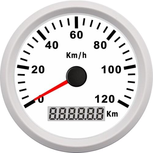 120km/h 200km/h GPS Speedometer Gauge 85MM Car Speed Meter with GPS Antenna Red Backlight Fit For Truck Boat Marine