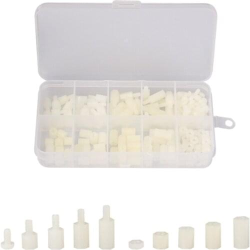 180Pcs/Set Female&Male M3 Hex Nylon Standoff Spacer Column For PCB Motherboard Fixed Plastic Spacing Screws