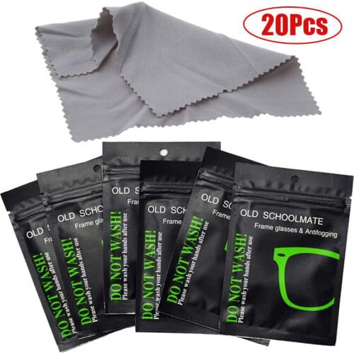 20Pcs Reusable Anti-Fog Wipes Glasses Antifog Lens Cloth Defogger Pre-moistened Eyeglass Wipe Prevent Fogging for Glasses