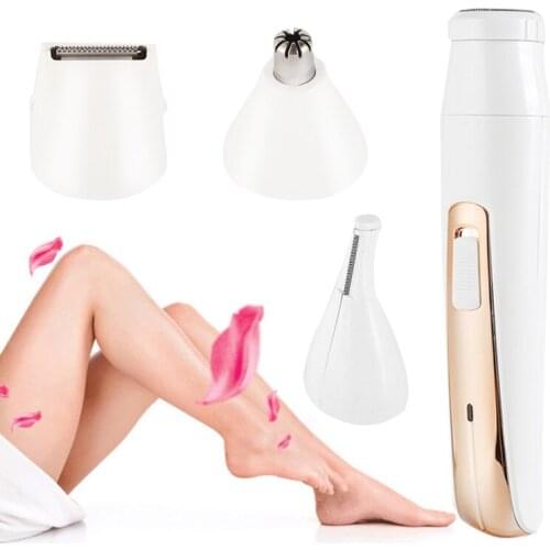 4 In 1 Women Body Hair Removal Rechargeable Lady Shaver Epilator Female Shaving Machine Electric Eyebrow Nose Hair Trimmer